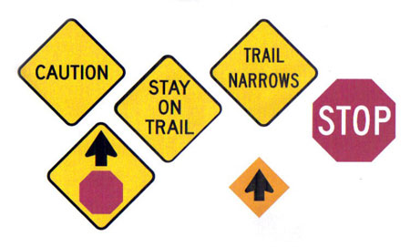 snowmobile trail signs